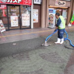 インターロッキングブロック作業中