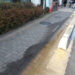 インターロッキングブロック洗浄前