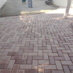 インターロッキングブロック洗浄後